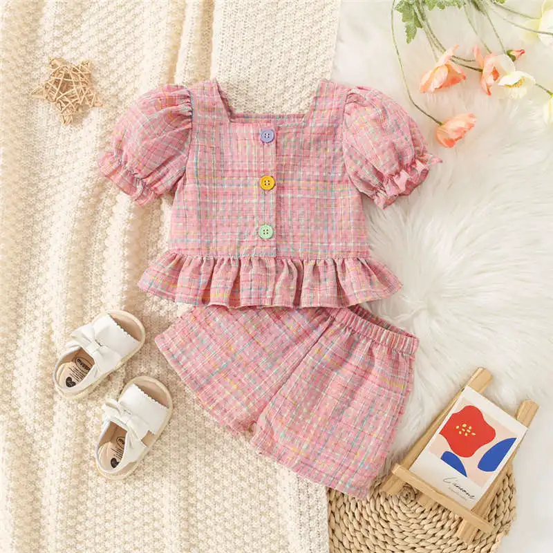 Baby Clothing Clearance - Ensemble deux pièces en coton coloré