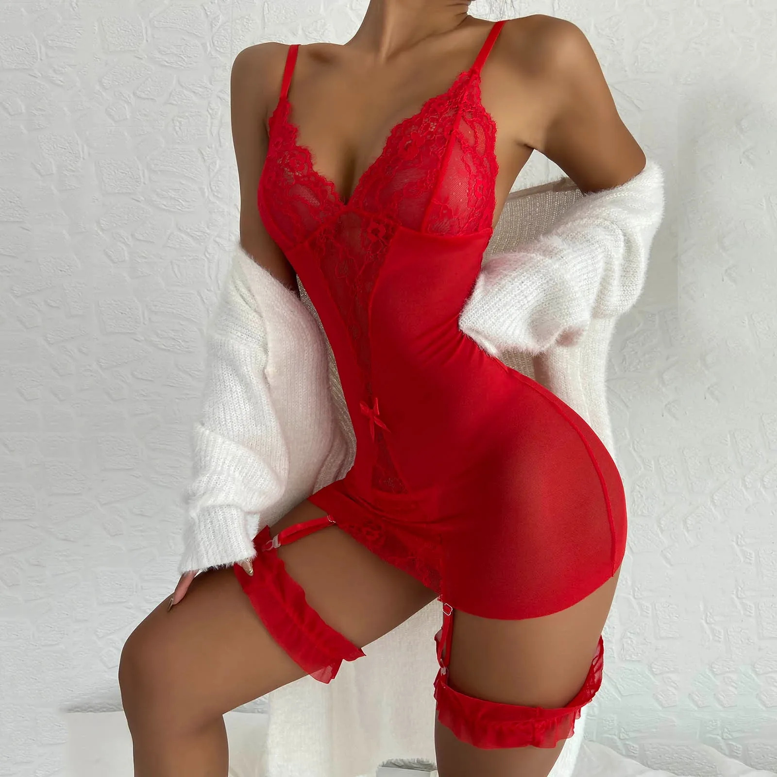 Sexy femmes dentelle nuisette  - Baby Gown Nightwear avis et prix